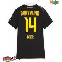 Camiseta Borussia Dortmund Maximilian Beier #14 Visitante Equipación para mujer 2026-27 manga corta